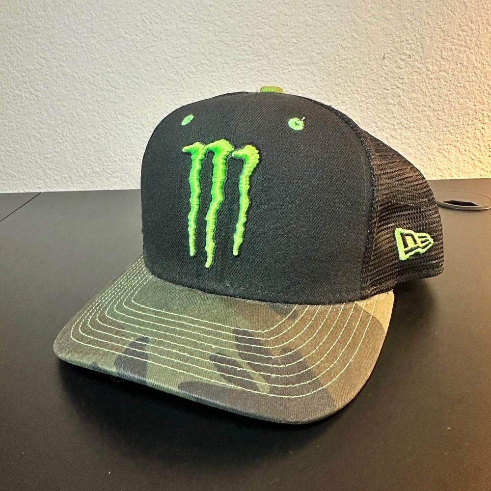 New Era Black and Green Camouflage Hat